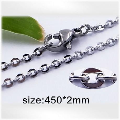 Ocelový náhrdelník - Hmotnost: 4.6g, 450x2mm